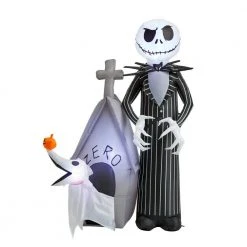 Disney 5 Ft. Pre Lit Jack And Zero Disney Airblown Inflatable