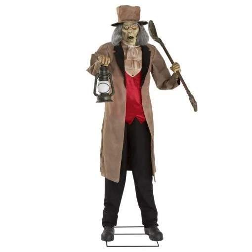 Home Accents Holiday 6.5 Ft. Animated LED Gravedigger Halloween Yard Decor 3 Home Accents Holiday 6.5 Ft. Animated LED Gravedigger Halloween Yard Decor