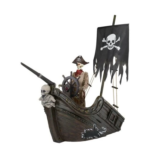 Halloween Yard Decor Home Accents Holiday 116 In. Pirate Ship With Animated Steering Wheel 2 Halloween Yard Decor Home Accents Holiday 116 In. Pirate Ship With Animated Steering Wheel